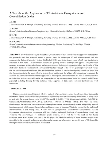 Más sobre Un Test sobre la Aplicación de Geosintéticos Electrocinéticos en Drenajes de Consolidación