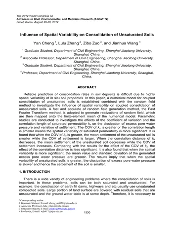 Más sobre Influencia de la Variabilidad Espacial en la Consolidación de Suelos No Saturados.