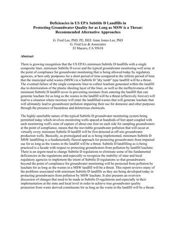 Más sobre Vertederos