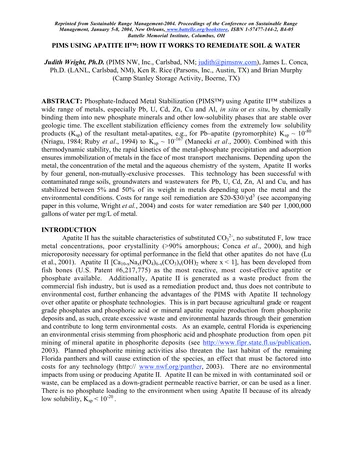 Más sobre PIMS Usando Apatita II™: Cómo Funciona para Remediar Suelo y Agua